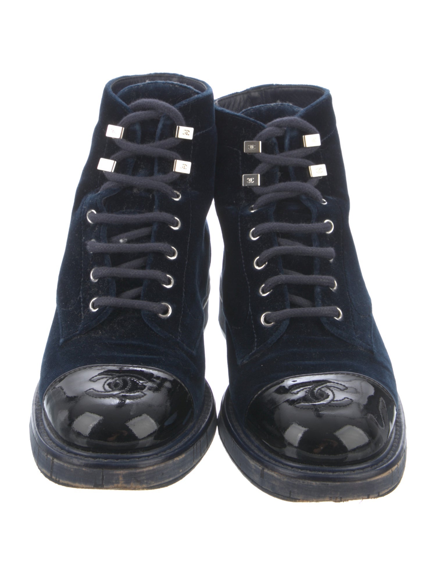 Chanel 2019 Interlocking CC Logo Combat Boots
